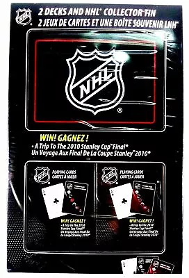 NHL Hockey Playing Cards Set Collector's Tin & 2 Decks Of Canadian Teams New • $14.19