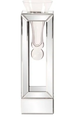 £38 • Buy LUXENOA Suspended Glass Vase In Mirrored Glass Decorative Support Rylan Clarke
