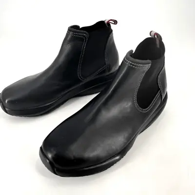 MBT Women Leather Rocker Bottom Toning Wedge Heel Chelsea Boots Black Size 10 41 • $105.73