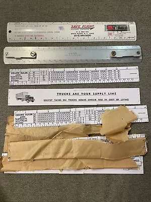 Lot Of Vintage Rulers -Safe Flight Metal Viking VSA-11 6 Trucking Compo Rulers • $9.99