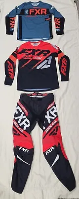 FXR MX Clutch Size 30 Riding Pants Red And Black Motocross + 2 Shirts (XS) • $22
