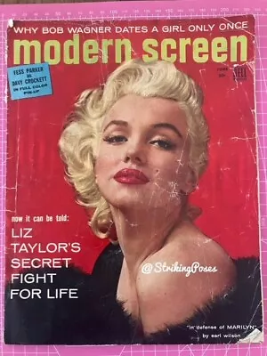 Modern Screen Film Magazine June 1955 Marilyn Monroe Cover Elizabeth Taylor Etc • $18.93