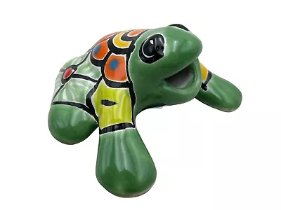 Talavera Frog Sculpture Cute Mexican Pottery Folk Art Home Decor Wall Art • $19