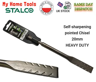 £10.49 • Buy Stalco SDS PLUS HAMMER DRILL 20MM X 250MM SELF- SHARPENING POINTED CHISEL