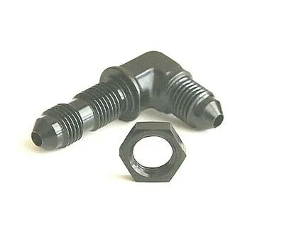  90 Degree - 4 AN Flare Bulkhead Adapter Fitting With Nut • $13.99