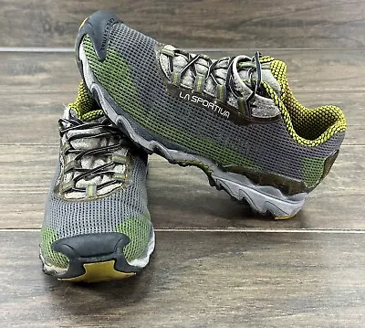 La Sportiva Shoes Mens 11 Gray Wildcat Trail Athletic Running Neon Hiking-READ • $70