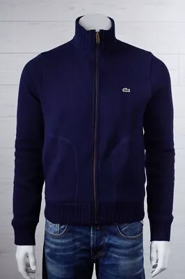 Lacoste Mens Knit Jacket / Cardigan - Dark Navy Blue SH7117 - Size 4 Medium)  #2 • £39.90