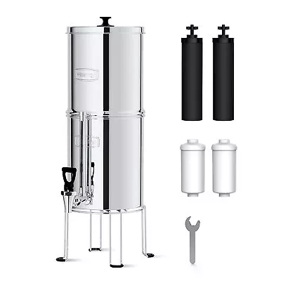 Waterdrop WD-TK-FS Gravity-fed 2.25-Gallon Stainless-Steel Systemwith 4 Filters • $239