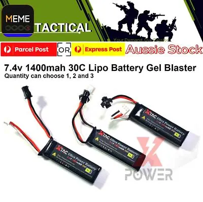 Upgrade 7.4v 1400mah 30C Lipo Battery Gel Blaster JM Gen8 9 J10 K-RISS VECTOR-V2 • $38.95