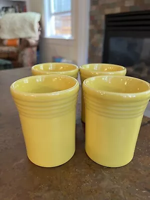 $34.50 • Buy Homer Laughlin Fiestaware 6oz Butter Yellow Juice Tumbler Set Of 4 Vintage 90’s