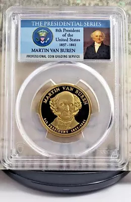 2008-S Presidential Series Dollar – Martin Van Buren - PCGS PR70DCAM - Tops 7667 • $29