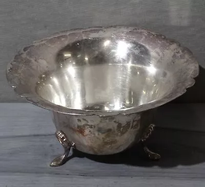 Vintage Silver Plate Mexico 7.5  Diameter Footed Fruit Bowl • $19.99