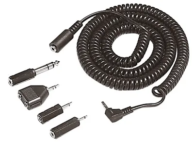 £3.99 • Buy Electrovision 3.5mm Coiled Stereo Headphone Extension Kit Adapters & Cables 6m