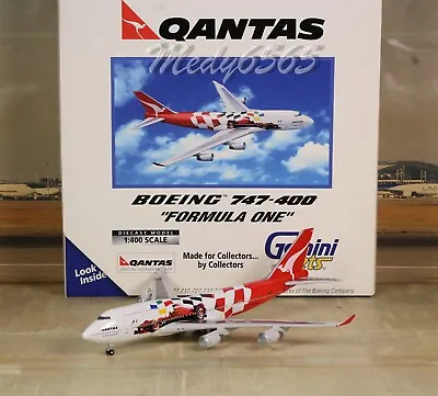 Gemini Jets Qantas  Formula One B747-400  VERY RARE  1/400 • $119.95
