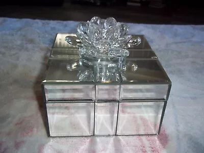 JM By Julien Macdonald Crystal Lotus Flower Mirror Trinket Box EUC • $29.99