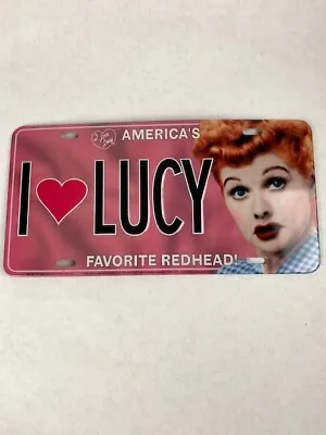 I Love Lucy License Plate Americas Favorite Red Lucille Ball Collector Series • $6