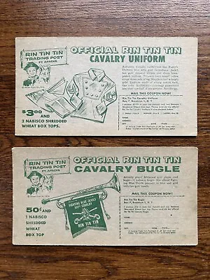 Vintage 1956 Rin Tin Tin Nabisco Shredded Wheat Trading Post Coupon Cavalry • $9.99