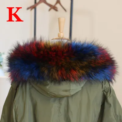 Big Faux Fur Collar Raccoon Fox Fur Collar Scarf Stole Cape Muffler Warm Wrap CA • $5.64