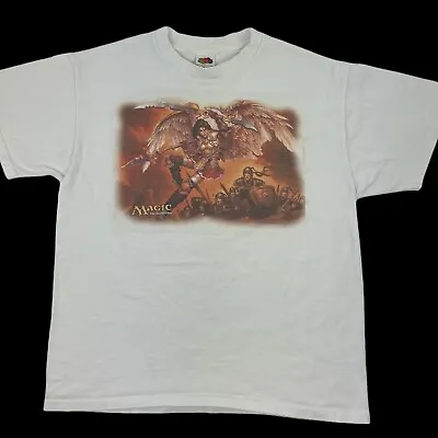 Vintage Magic The Gathering T-shirt Serra Advocate 2001 Large White • $198