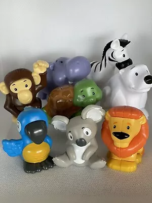 Fisher Price Little People Animal Bundle Koala Zebra Turtle Monkey Lion Hippo X8 • $18