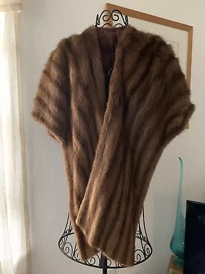 Beautiful Vintage MINK Fur STOLE Wrap Cape • $125