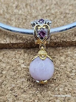 Gems En Vogue Michael Valitutti 18k Gold Sterling Silver Kunzite Charm Pendant • $80