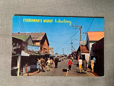 Vintage 60s 70s Fisherman’s Wharf Monterey California Postcard Unposted Travel • $9.99