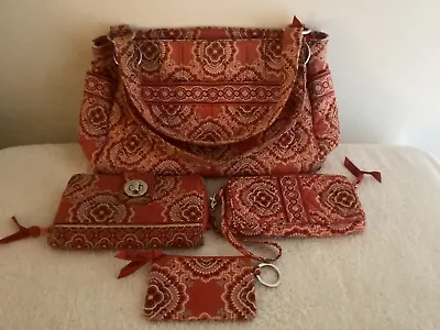 Vera Bradley 4 Piece Paprika Quilted Cross Over Purse • $34.95