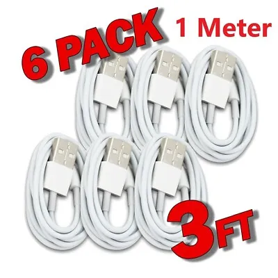 £5.99 • Buy USB IPhone Charger Fast For IPhone Cable USB Lead 5 6 7 8 X XS XR 11 12 Pro