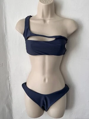 Women's Zaful Forever Young 2 PieceGray  Bikini Bathing Suit Swimsuit Size 4 NWT • $2.99