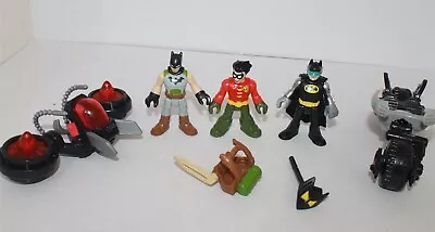 Imaginext DC Super Friends Batman & Robin Mini Figures Accessories #23YA6 • $14.99