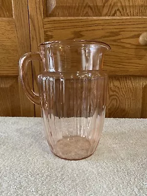 Vintage Pink Depression Glass Pitcher (Small Chip On Rim) 60 Oz • $18