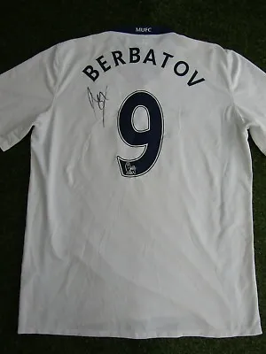 £99.99 • Buy Dimitar Berbatov #9 Hand Signed Manchester United Away Football Shirt  Autograph