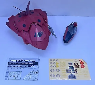 GI Joe Rise Of Cobra Crimson Hydra Jet With Manual And Stickers No Figure • $34.99