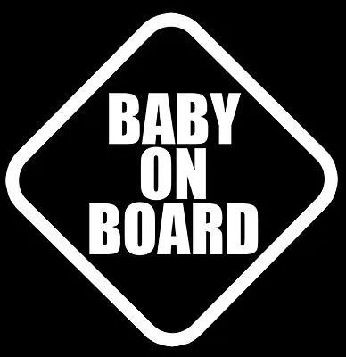  BABY ON BOARD  Vinyl SAFETY Decal Sticker JDM Hella FlushHot Rod • $3.25