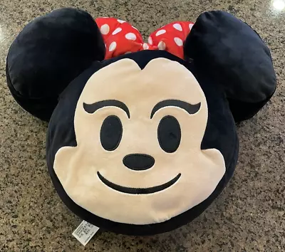 Minnie Mouse 2 Face Expression Plush Pillow Disney Store Large 16  • $10.97