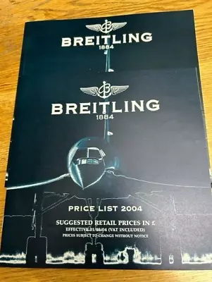 £19.99 • Buy Vintage Breitling Watch Catalogue; 2004 With Price List; Perfect