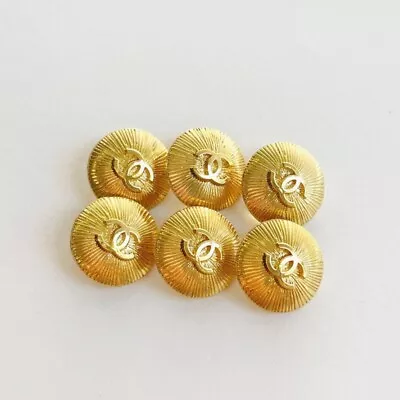 Chanel Vintage Designer Gold Button STAMPED | 6 PC Bundle • £48.21