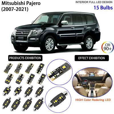 15 Bulbs LED Interior Light Kit For Mitsubishi Pajero Montero 2007-2021 White • $25.20