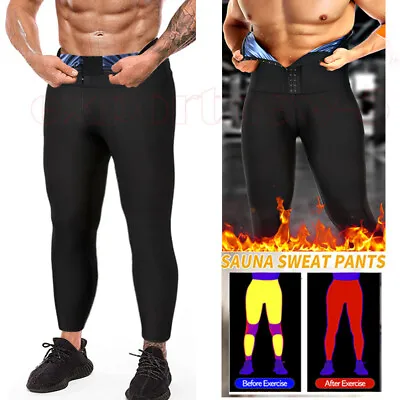 Men's Heat-trapping Sweat Sauna Body Shaper Pants Weight Loss Trainer Trousers • $15.11