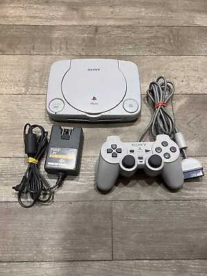 Sony Playstation 1 PS One PS1 Mini Slim SCPH-101 TESTED WORKING No A/V Cable • $27