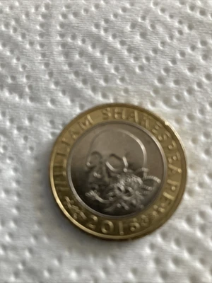 £5 • Buy 2016 William Shakespeare 2 Pound Coin Skull And Rose 