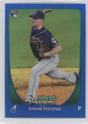 2011 Bowman Draft Chrome Blue Refractor /199 Vinnie Pestano #73 Rookie RC • $1.15