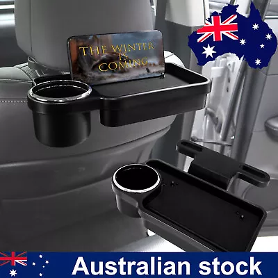 Car Cup Holder Seat Back Organiser Tray Table Phone Mount Stand Headrest Storage • $17.99