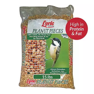 Lyric Peanut Pieces Wild Bird Seed Stay Fresh No Waste Bird Food 15 Lb. Bag • $35.63