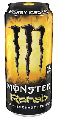 Monster Rehab Energy Drink Tea + Lemonade 15.5 Fl Oz Pack Of 24 • $60.85