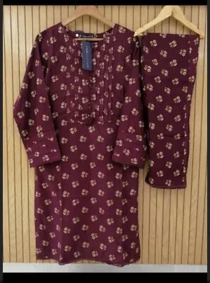 Pakistani Dress Brand Shalwaar Kameez Same Print Only Worn Once  Looks Brand New • £14