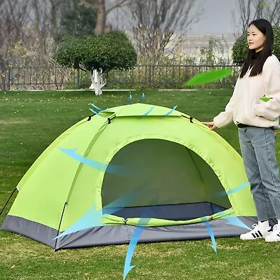 Lightweight Camping Tent For Backpacking Hiking Waterproof Oxford Fabric • $59.35