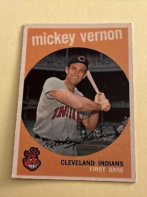 1959 Topps Mickey Vernon Cleveland Indians #115 VGEX A671 • $1.50