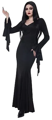 Addams Family Morticia Gothic Macabre Mistress Adult Costume • $57.88